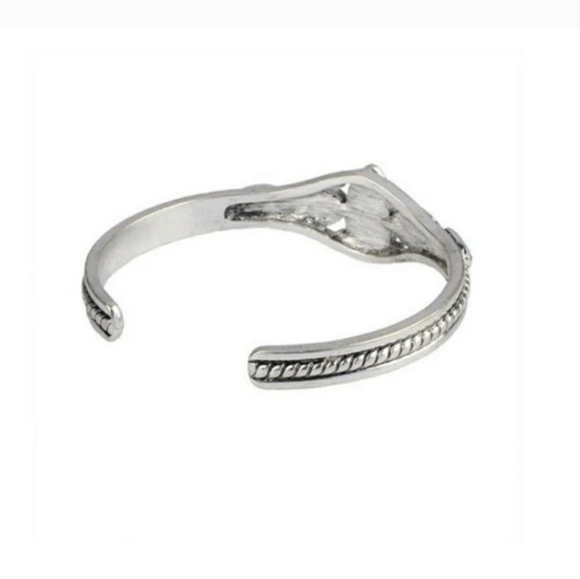 1. Bohemian Turquoise/Silver Cuff Bangle Bracelet - Picture 3 of 3